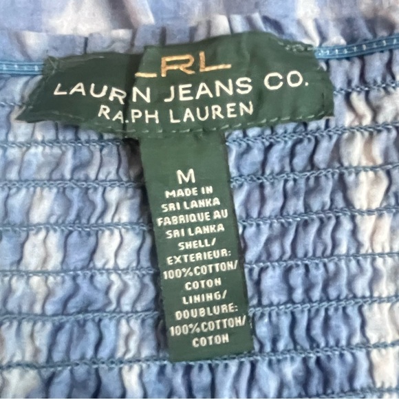 Lauren Ralph Lauren blue boho tie dye hippie layered tiered midi skirt Medium - Picture 7 of 8